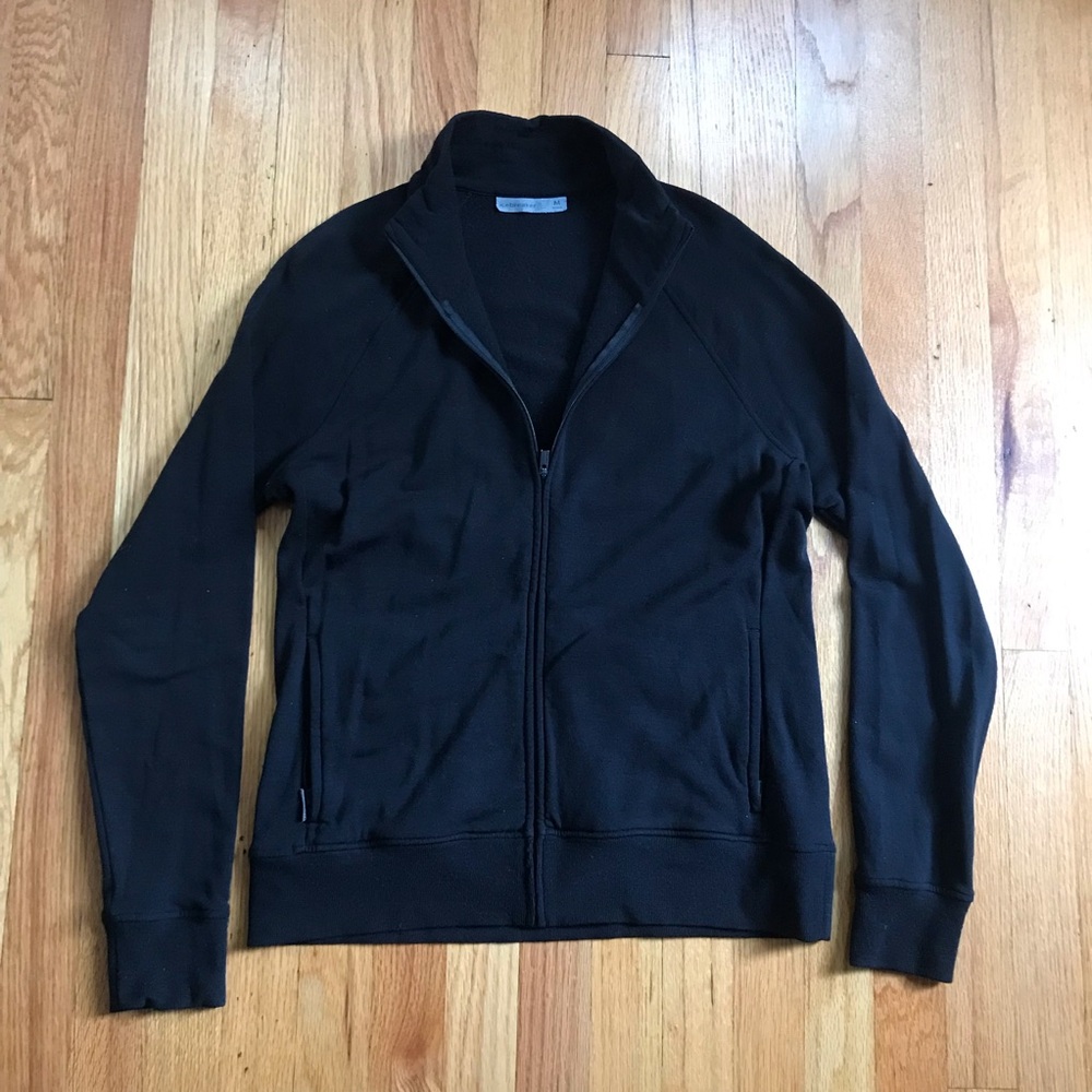 Icebreaker Women’s Merino Wool Black Full-Zip Sweater Jacket Medium